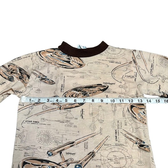 Star Trek Extremely Rare Vintage 1970's Brown Long Sleeve Shirt Toddler Size 10 - Picture 6 of 12